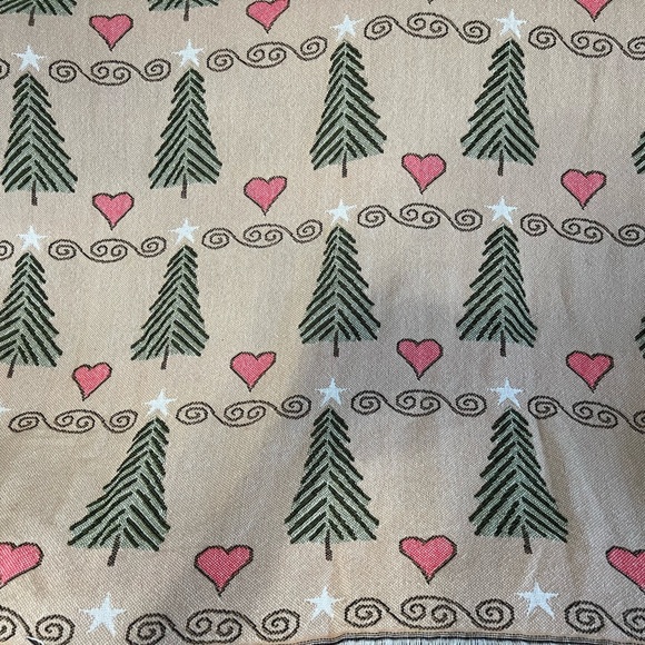 Vintage Hearts Stars Swirls Trees Throw - Picture 5 of 9